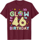 It's My 46th Birthday Glowing 80s 46 Year Old T-Shirt - T-Shirt | Maroon