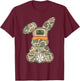 Cute Bunny Egg Hunter Rabbit Camouflage Easter Couples Boys T-Shirt - T-Shirt | Maroon