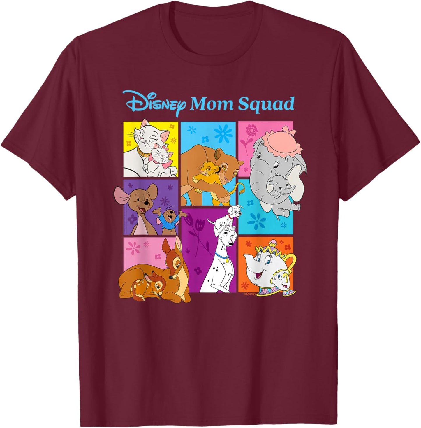 Disney Mom Squad Famous Moms & Kids Mother's Day Family Trip T-Shirt - T-Shirt | Maroon
