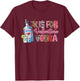 V is for Valentine Vodka Drinking Party Alcohol Funny Vodka T-Shirt - T-Shirt | Maroon