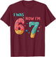 7 Year Old Birthday I was 6 Now I'm 7 Ice Cream Drip T-Shirt - T-Shirt | Maroon