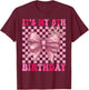 Its My 8th Birthday Girl Coquette Bow 8 Year Old Party Girl T-Shirt - T-Shirt | Maroon