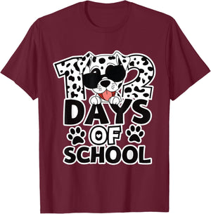 100 Days of School Dog Lover 102 Day of School for Boy Kids T-Shirt - T-Shirt | Maroon
