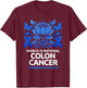 Colon Cancer Awareness in March Blue Ribbon T-Shirt - T-Shirt | Maroon