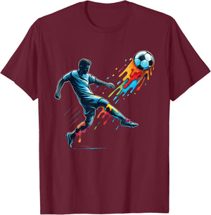 Soccer Drip Kids Youth Soccer T-Shirt - T-Shirt | Maroon