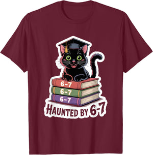 Haunted by 6-7 Funny Halloween 6-7 Costume T-Shirt - T-Shirt | Maroon