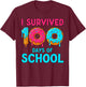 Boys 100 Days of School Shirt Drip 100th Day of School Boys T-Shirt - T-Shirt | Maroon