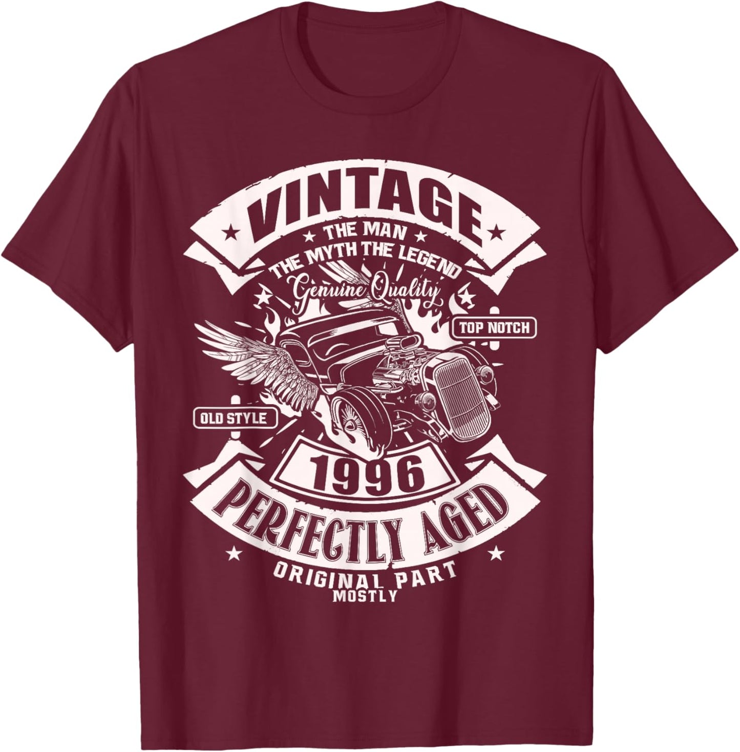 30th Birthday Gift Man Myth Legend 1996 30 Years Old T-Shirt - T-Shirt | Maroon