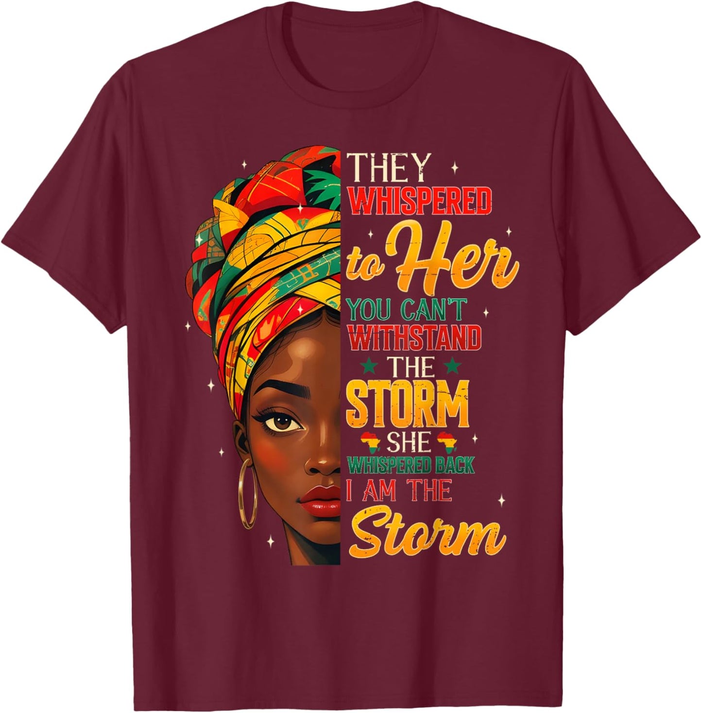 I'm Black History Month African American Black Women Girls T-Shirt - T-Shirt | Maroon