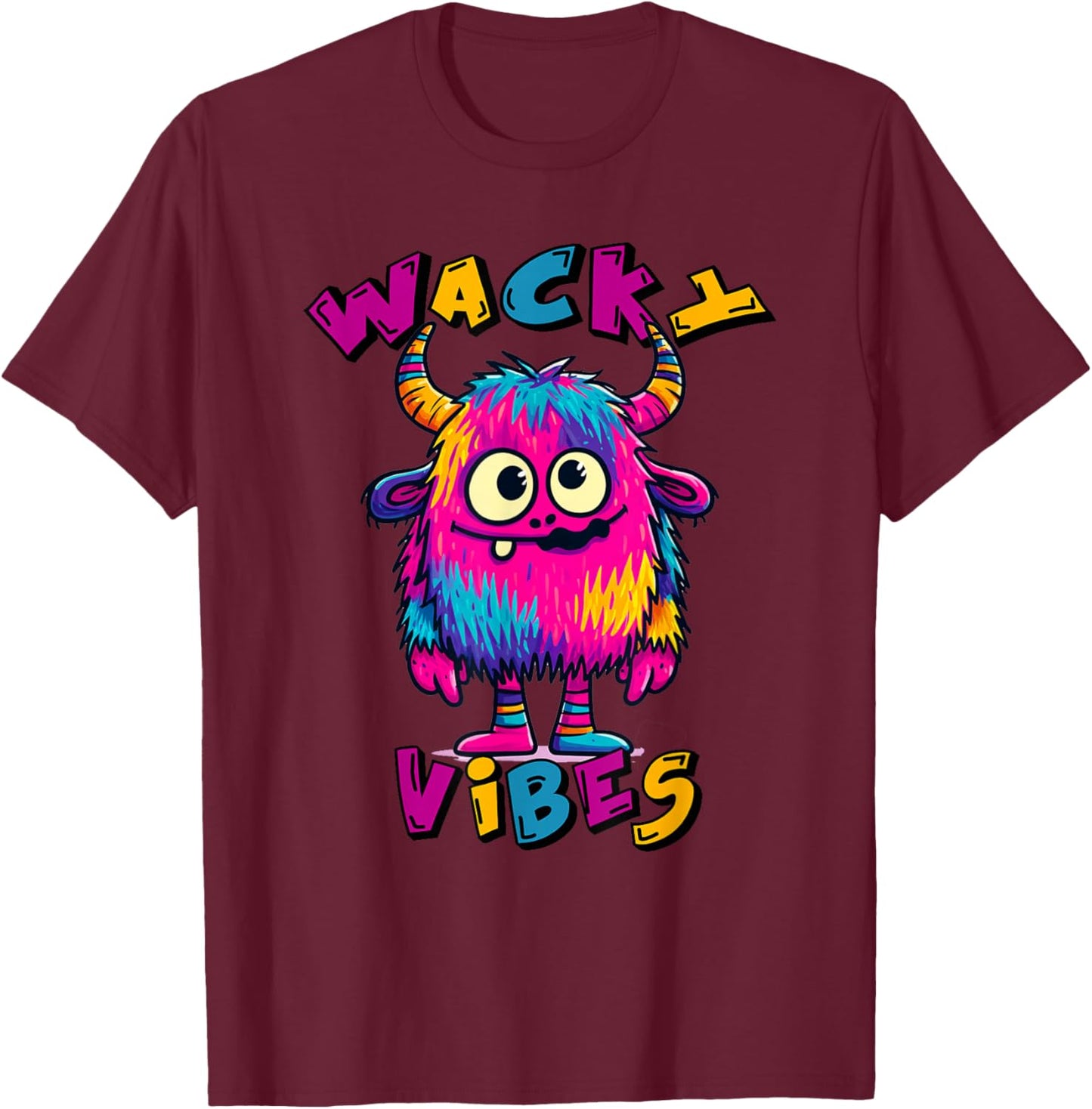 Wacky Vibes Kids & Teachers | Mismatch Day Spirit Week Funny T-Shirt - T-Shirt | Maroon