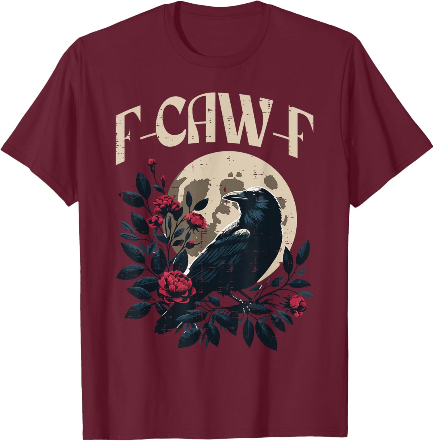 Funny Crow Meme Caw Women Kids Boys Men Girls Youth Teen T-Shirt - T-Shirt | Maroon
