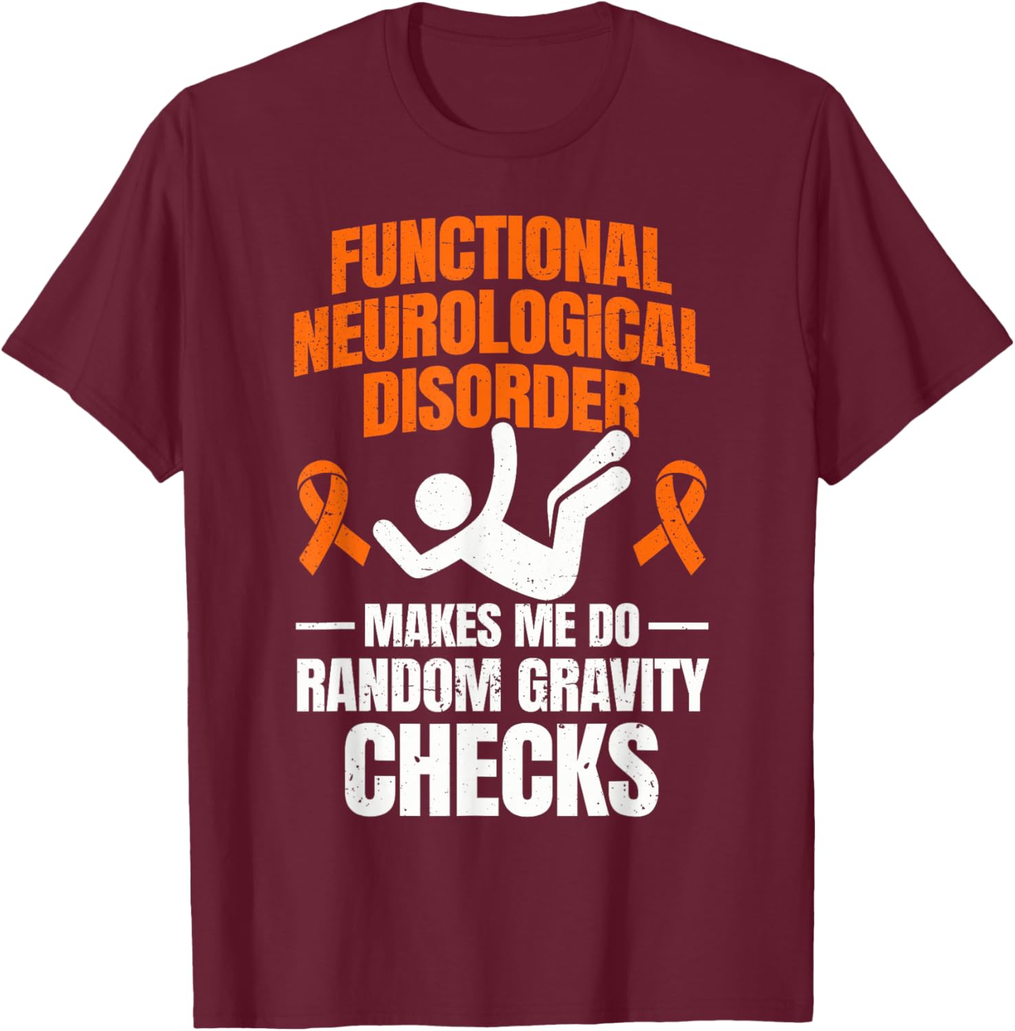 Functional Neurological Disorder FND Warrior T-Shirt - T-Shirt | Maroon