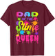 Dad of The Slime Queen Birthday Girl Family Party T-Shirt - T-Shirt | Maroon