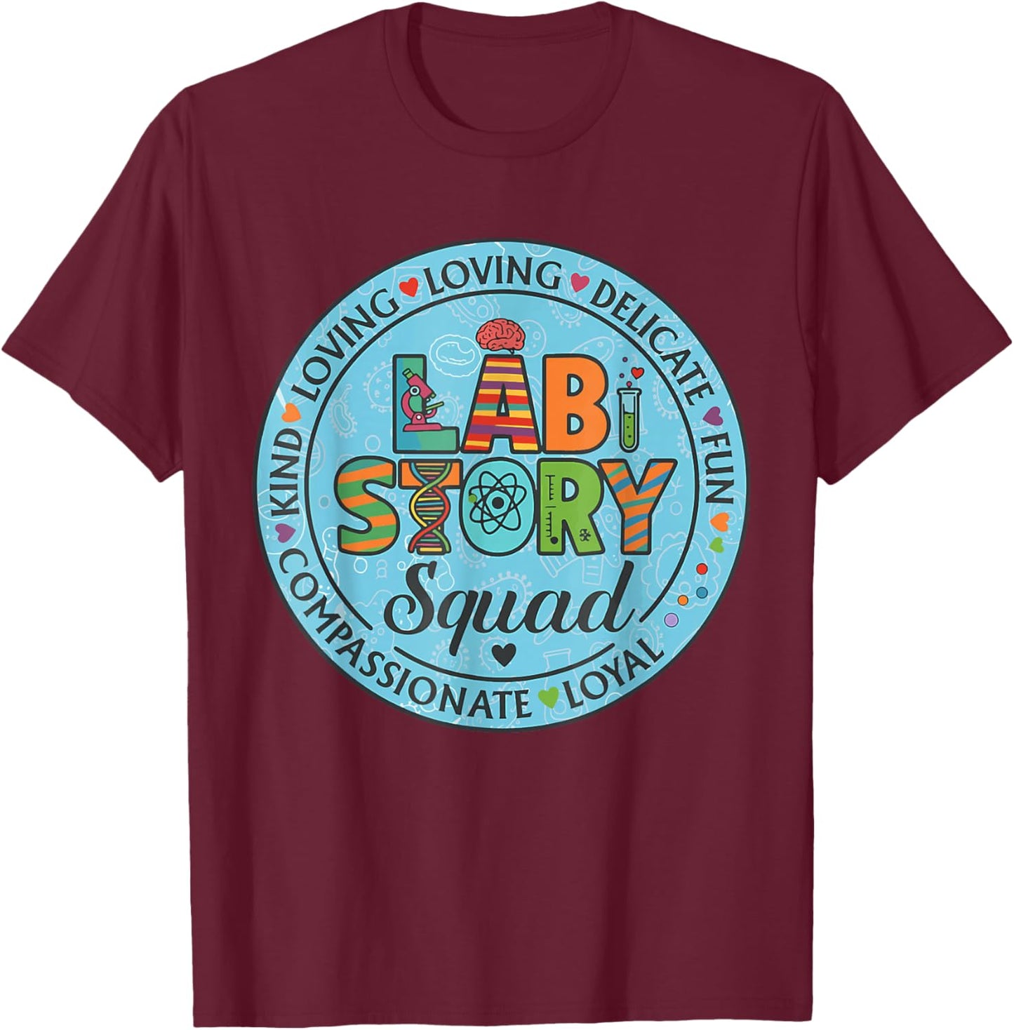 Funny Lab Week 2026 Medical Tech Lab Story Squad Laboratory T-Shirt - T-Shirt | Maroon