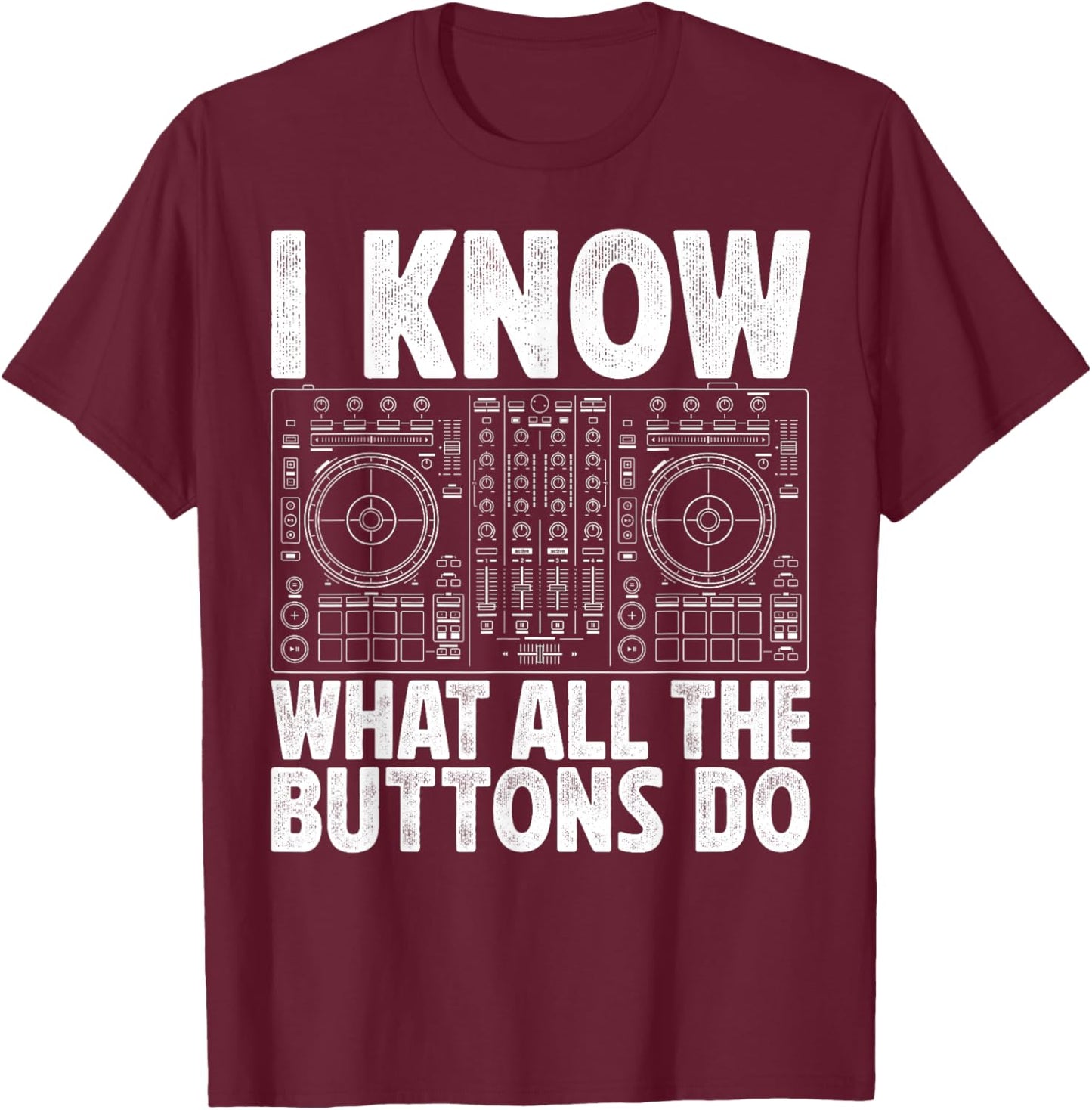 Funny DJ Shirt Women Music Producer Dance Lover T-Shirt - T-Shirt | Maroon