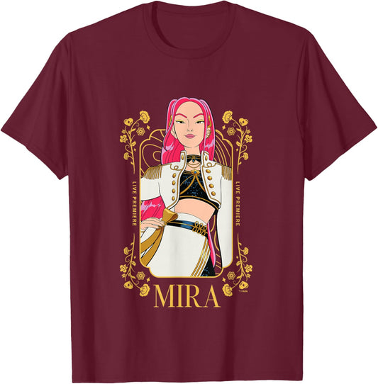 Kpop Demon Hunters Golden Mira Officially Licensed T-Shirt - T-Shirt | Maroon