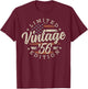 Vintage 1956 Limited Edition USA Flag 69th Birthday T-Shirt - T-Shirt | Maroon