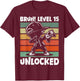 Bruh Level 15 Unlocked 15 Year Old 15th Birthday Dabbing Boy T-Shirt - T-Shirt | Maroon