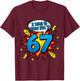 Six Seven Meme 7 Year Old Birthday Shirt was 6 Now I'm 7 T-Shirt - T-Shirt | Maroon