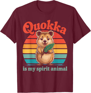 My Spirit Animal Australian Quokkas Happy Animal Quokka T-Shirt - T-Shirt | Maroon
