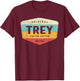 Trey Personalized Name - Trey T-Shirt - T-Shirt | Maroon