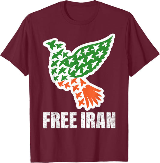 Free Iran One Iran for All Persian Pride Iranian Freedom T-Shirt - T-Shirt | Maroon