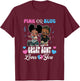 Pink Or Blue Great Aunt Loves You Black Baby Gender Reveal T-Shirt - T-Shirt | Maroon