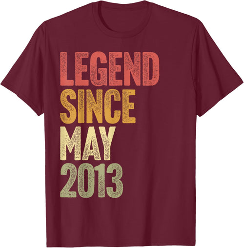 13 Year Old Legend Since May 2013 Retro 13th Birthday