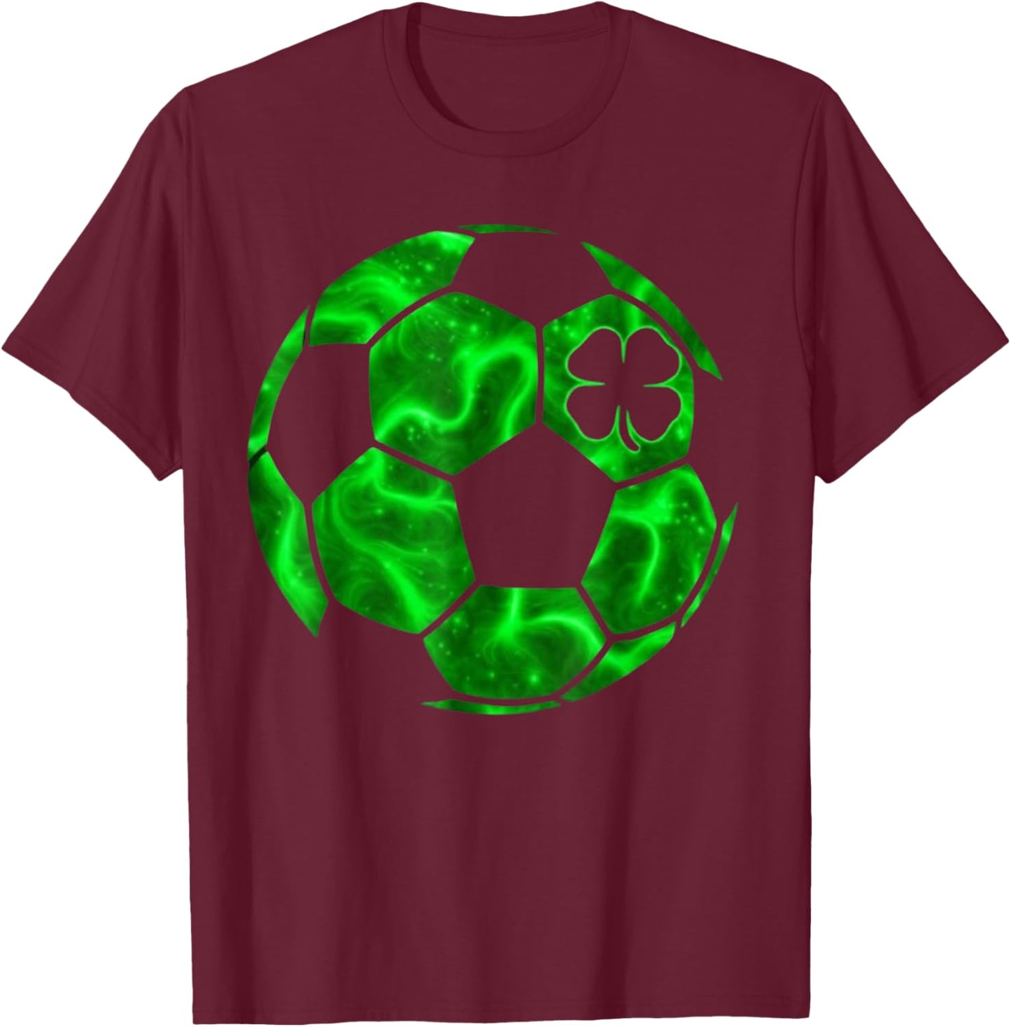 Soccer Shamrock Lucky Irish St Patrick's Day Boys T-Shirt - T-Shirt | Maroon