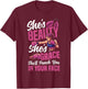 Boxing Girl She's Beauty She's Grace She'll Punch You in T-Shirt - T-Shirt | Maroon