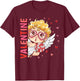 Retro Cupid Cute Heart Sunglasses Happy Valentine Men Women T-Shirt - T-Shirt | Maroon