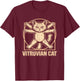 Vitruvian Cat Art Feline Anatomy Funny Kitty Lover T-Shirt - T-Shirt | Maroon