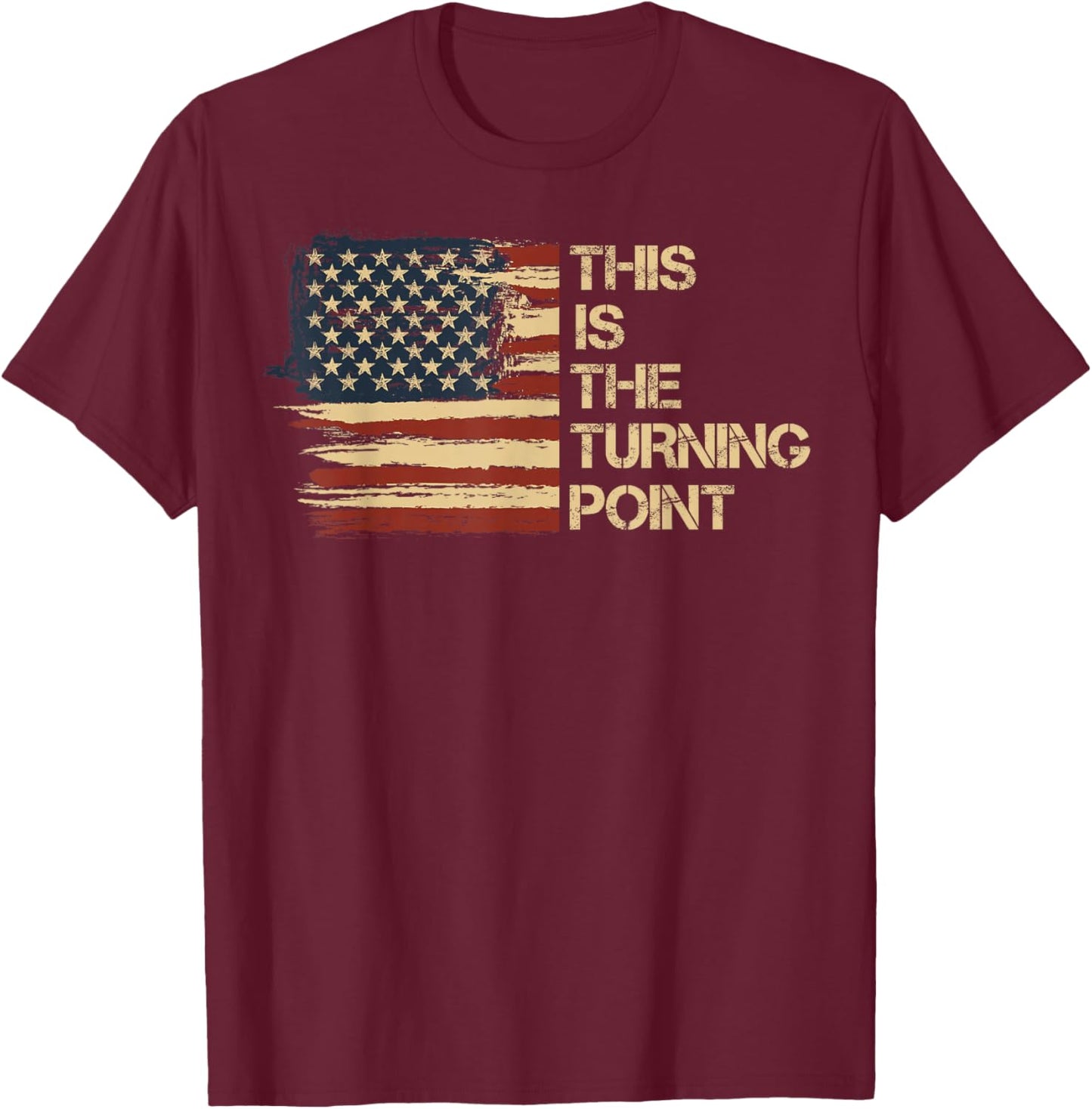This is The Turning Point USA Flag Women Young T-Shirt - T-Shirt | Maroon