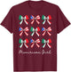 Mexirican Girl Coquette Bows Mexican Mexico Puerto Rico Flag T-Shirt - T-Shirt | Maroon