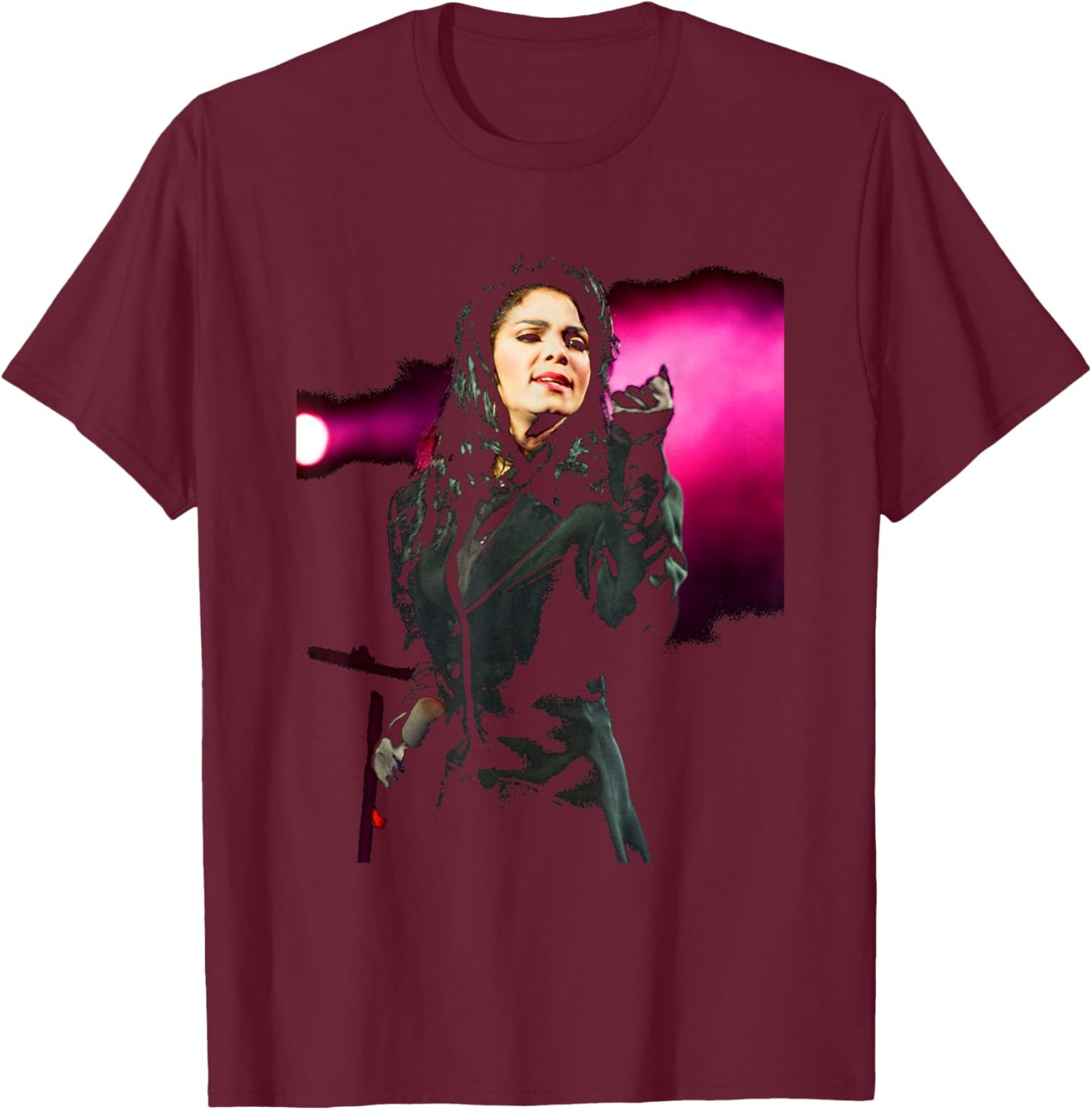 Janet Jackson Live Rhythm Nation World Tour 1990 T-Shirt - T-Shirt | Maroon