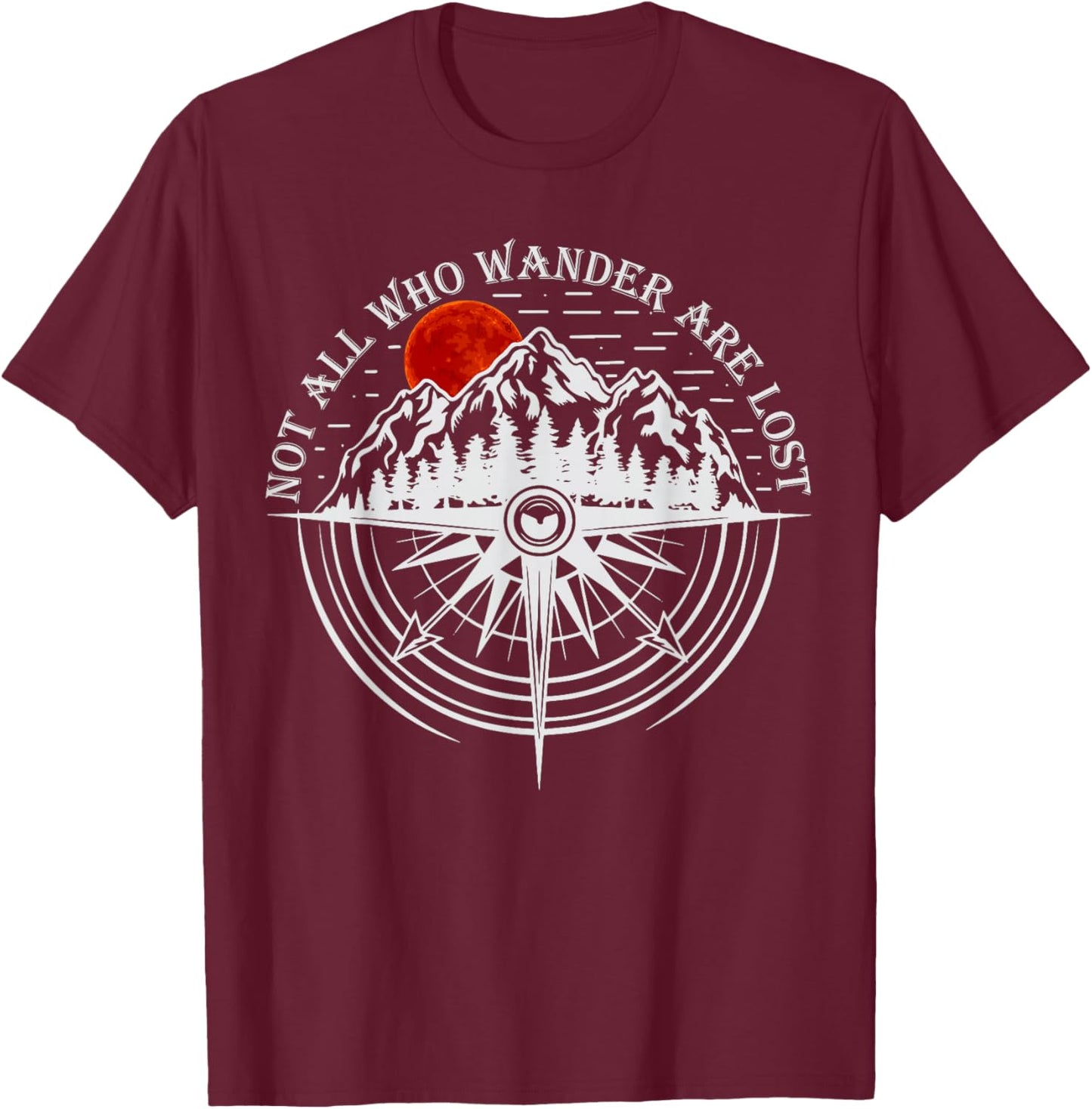 Out of Breath Hiking Society Mountain Hiking Outdoor Hiker T-Shirt - T-Shirt | Maroon