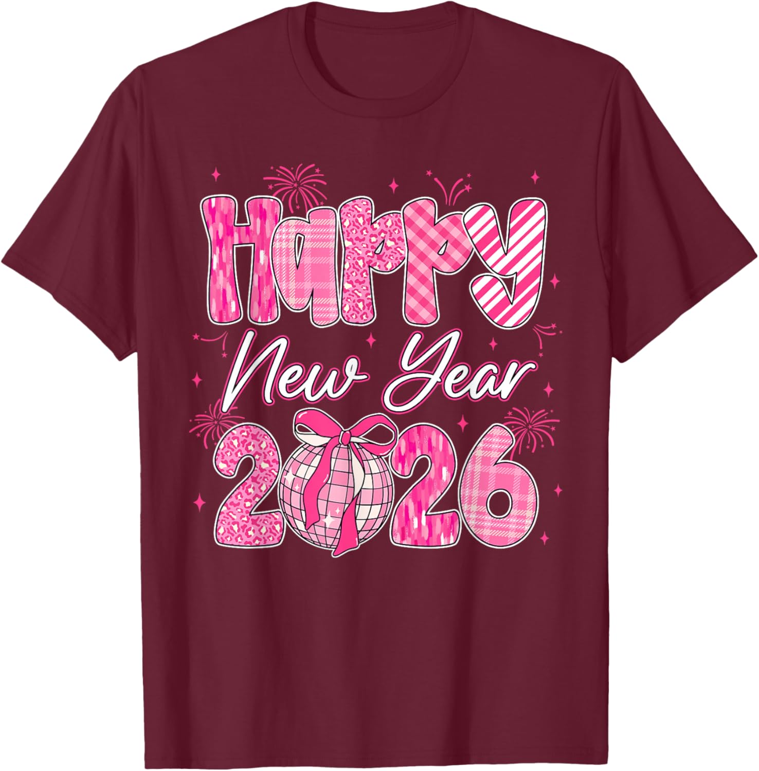 Happy New Year 2026 Eve Party NYE Family Matching Men Women T-Shirt - T-Shirt | Maroon