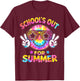 Tie Dye Out of School Summer End of School Kids Boys Girls T-Shirt - T-Shirt | Maroon