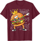 King of Burger Dab Dancing Funny Hamburger T-Shirt - T-Shirt | Maroon