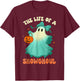 The Life of A Showghoul Retro Halloween Spooky Girls T-Shirt - T-Shirt | Maroon