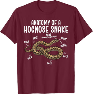 Anatomy of A Hognose Snake Owner Hognose Snake Lover T-Shirt - T-Shirt | Maroon