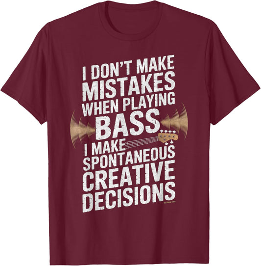 Bass Guitars Vintage Guitarist Guitar Player T-Shirt - T-Shirt | Maroon