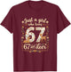 Just a Girl Who Loves Deer and 67 Meme Forest Aesthetic T-Shirt - T-Shirt | Maroon
