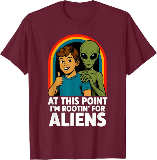 Retro Sarcasm Men Women Kinds Funny Aliens T-Shirt - T-Shirt | Maroon