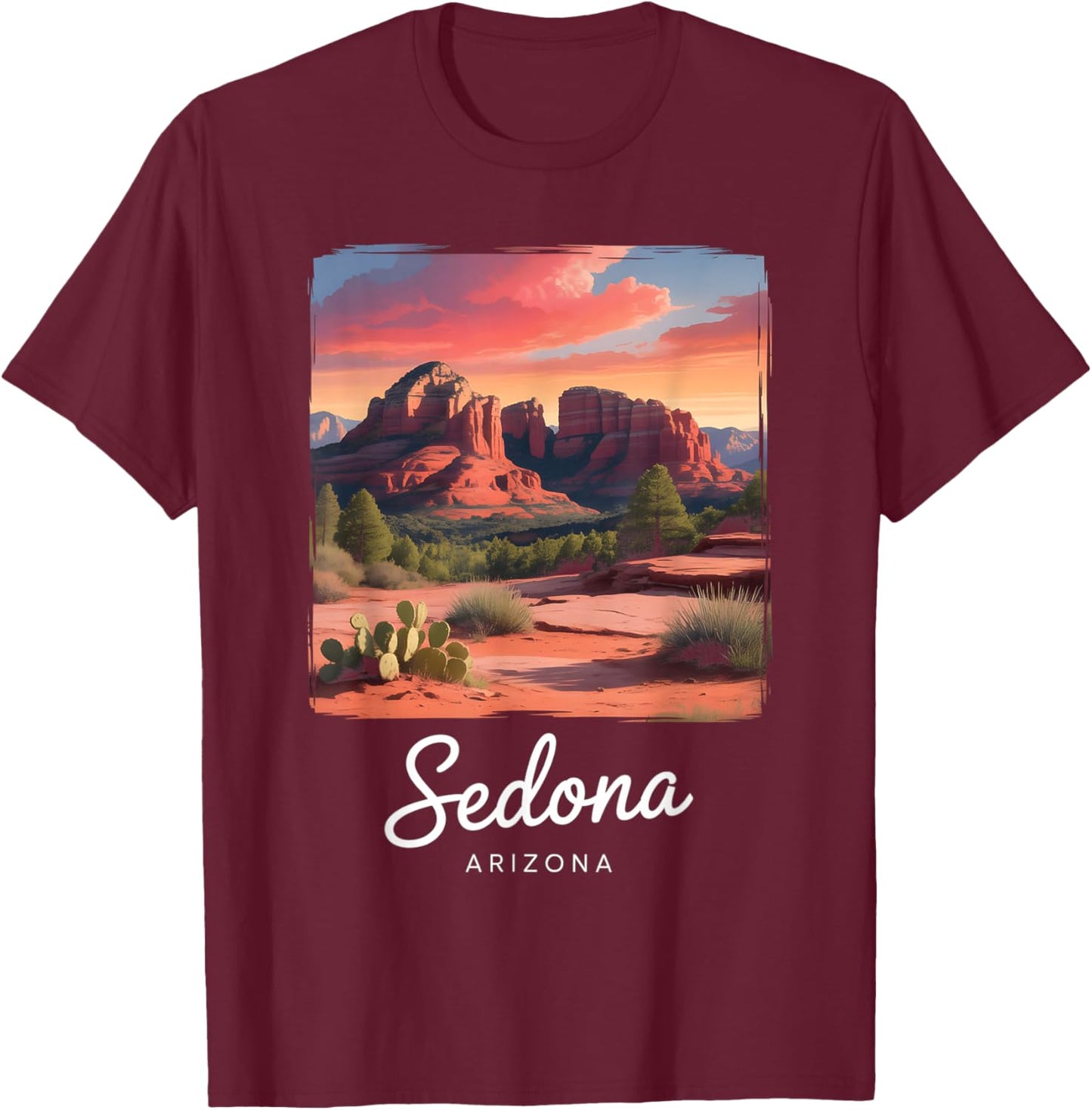 Sedona Arizona T-Shirt - T-Shirt | Maroon