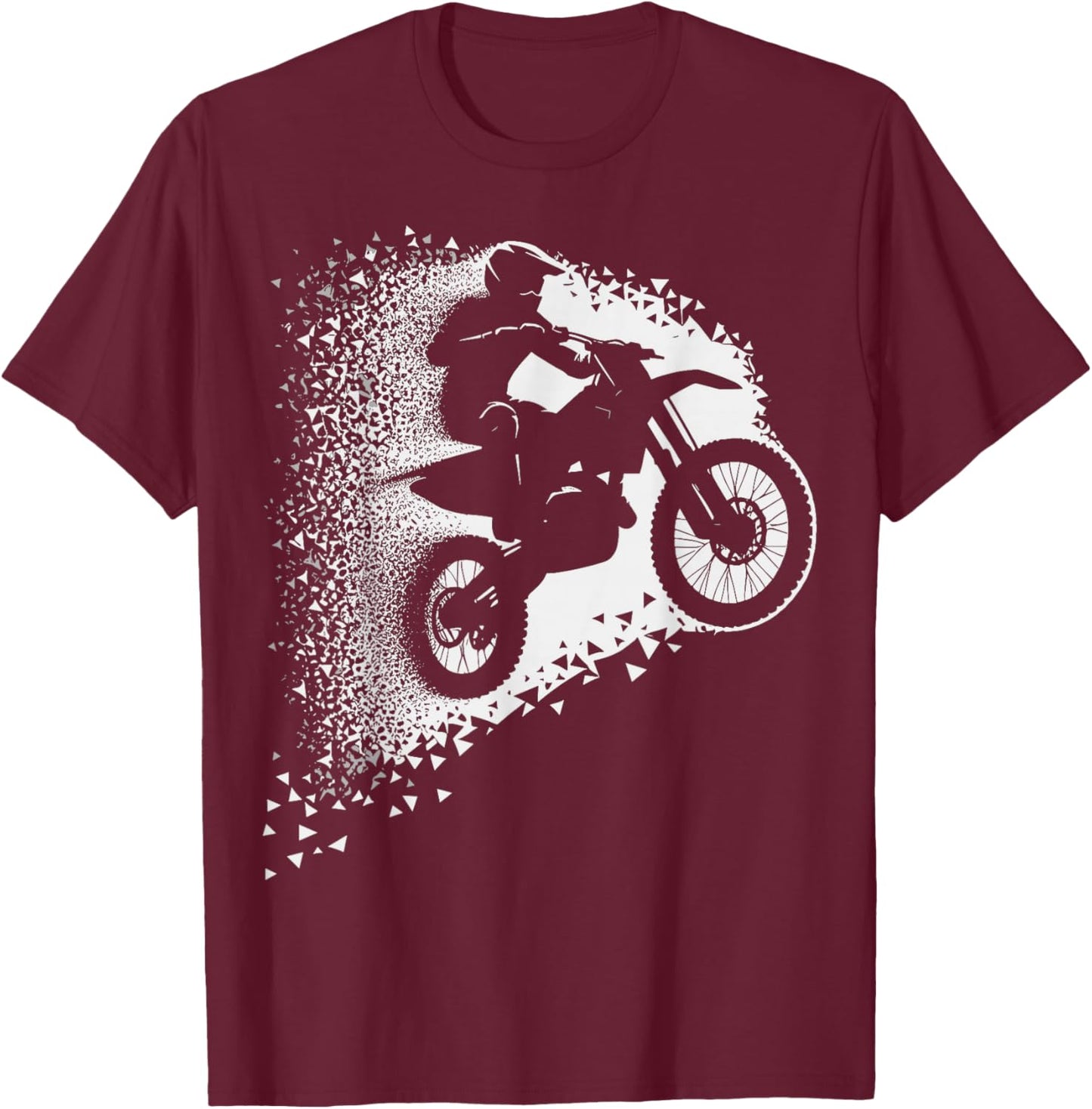 Dirt Bike Rider Retro Motocross T-Shirt - T-Shirt | Maroon
