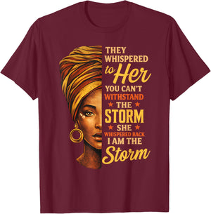 Storm Black History Month Melanin African Women Ladies Queen T-Shirt - T-Shirt | Maroon