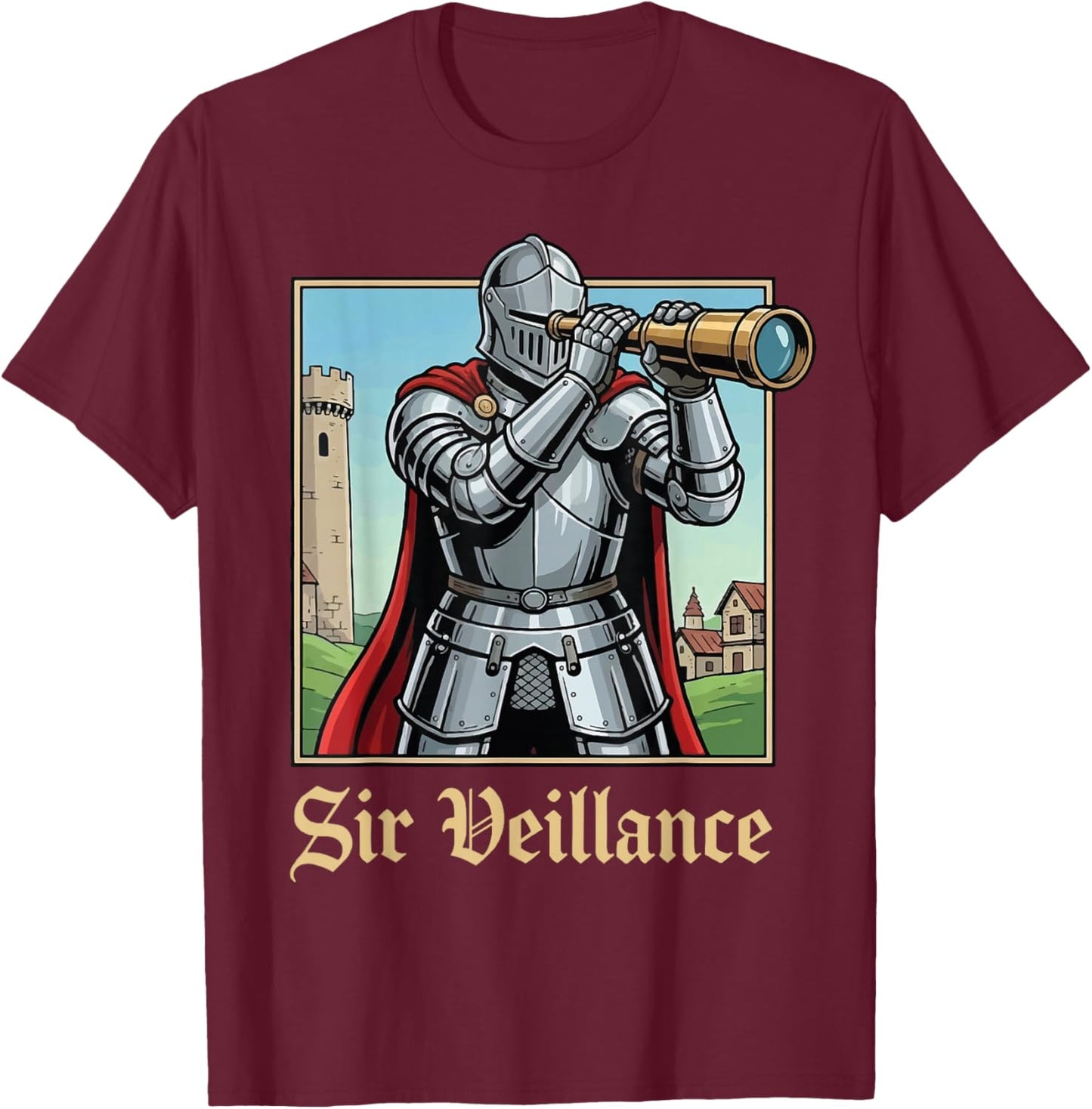 Sir Veillance T-Shirt - T-Shirt | Maroon