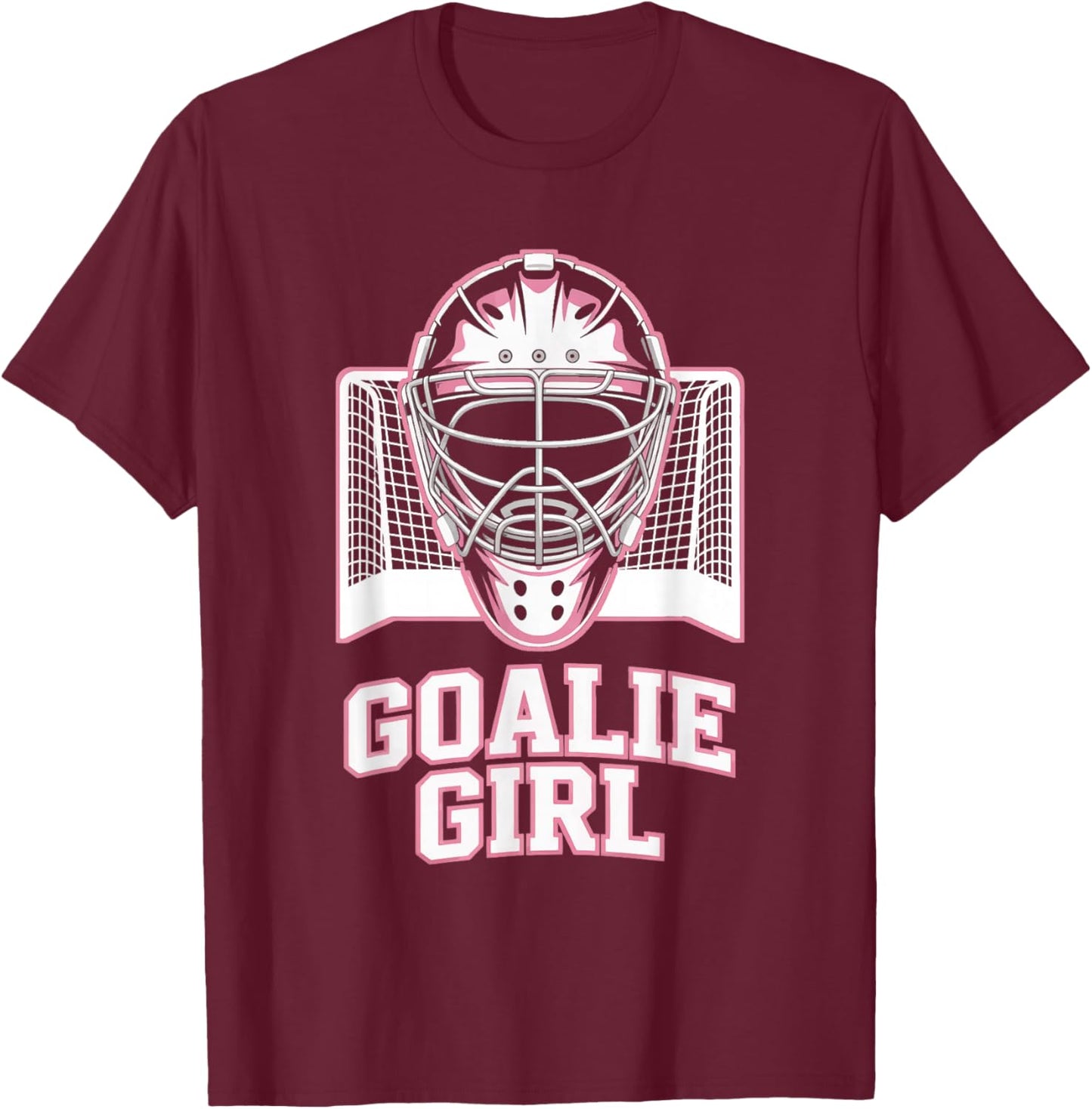 Hockey Goalie Girl Goalkeeper Female Field Hockey Player T-Shirt - T-Shirt | Maroon