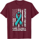 Retro Support Squad Food Allergy Awareness T-Shirt - T-Shirt | Maroon